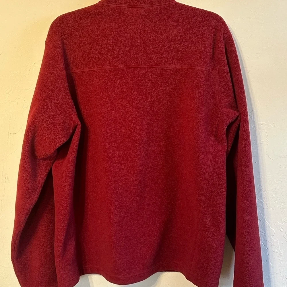 The North Face Classic Cozy Red Fleece 1/2 Zip Pullover Sz L